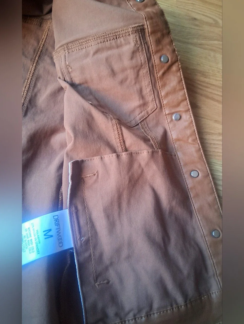 NWT Ladies Faux Leather Jacket,  Brown,  Sz M